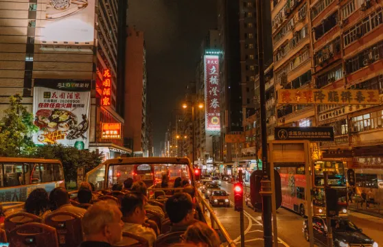 GOLDSPARK香港開篷巴士夜遊&廟街夜市