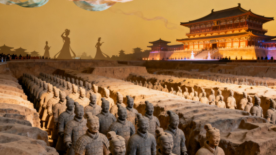 входной билет в Музей терракотовой армии императора Цинь Шихуанди + входной билет на шоу "Вечный Сиань"