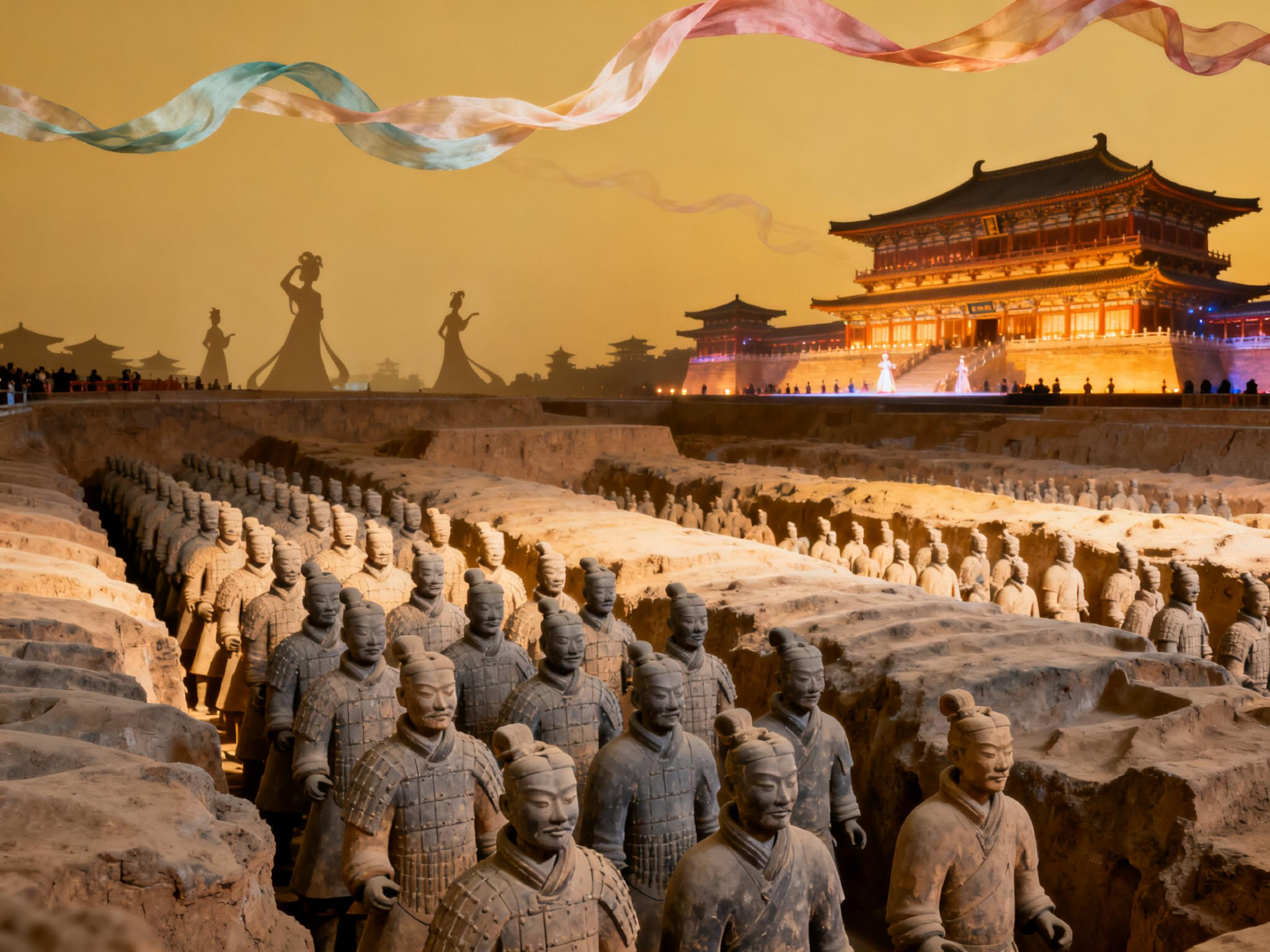 входной билет в Музей терракотовой армии императора Цинь Шихуанди + входной билет на шоу "Вечный Сиань"