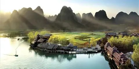 遇龍河景區+銀子岩洞+世外桃源一日遊|純玩|上門接