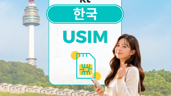 한국 KT 로컬 USIM | 4G LTE 데이터 | 010 전화번호 | ChatGPT 사용 가능 | 한국 수령