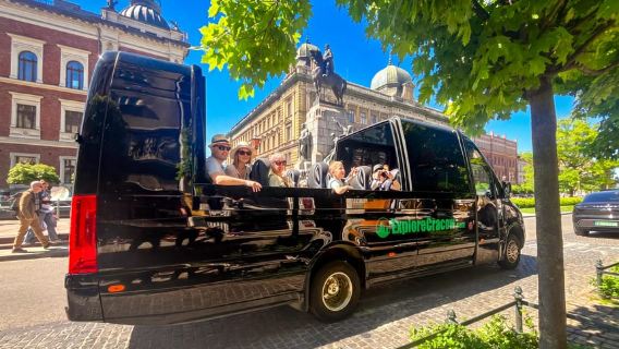 Krakow Cabrio Bus City Tour with Live Guide, Vodka & Pierogi