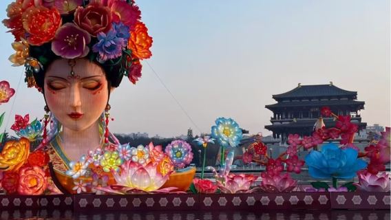 網紅演繹《西安千古情》+《大唐芙蓉園》千燈映長安的盛世歡騰