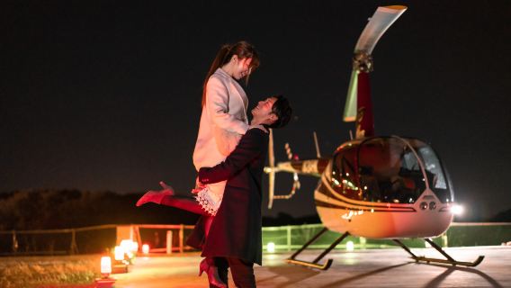 Esperienza di volo panoramico in elicottero a Osaka (notturno) | Goditi la vista panoramica del lussuoso paesaggio notturno di Osaka