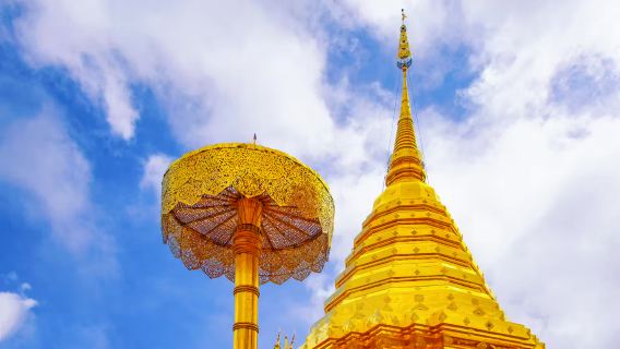 チェンマイ ドイステープ山+ワット プラタート・ドーイステープ 半日ツアー【観光地往復送迎バス|【旧市街内のホテル往復送迎】