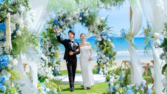 三亞旅拍【旅行婚禮+婚紗照婚前影像/草坪沙灘水台任選目的地】