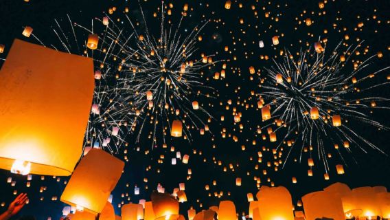 Maejo University Sky Lantern Festival in Chiang Mai