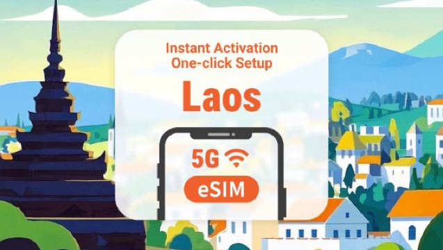 Laos 5G eSIM | Podwójne pokrycie sieci | Pełny dostęp do AI i TikTok | 1–30 dni | Kod QR