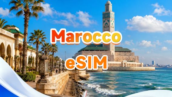 Marocco eSIM 4G|Pacchetto giornaliero/totale|1GB/giorno - Totale 30GB|1-30 giorni|Formato 24 ore|Codice QR