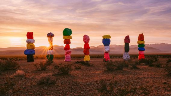 Legendary west coast highway Los Angeles-Las Vegas route 66 crossing desert ghost towns - tickets not included