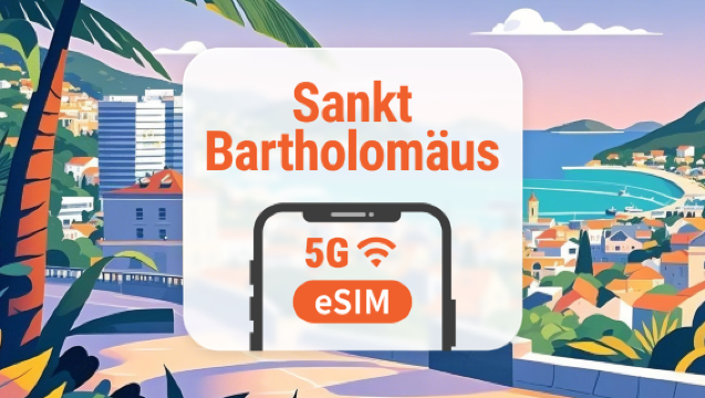 Saint-Barthélemy 5G eSIM | Unterstützt AI & TikTok vollumfänglich | 1–30 Tage | Sofortiger QR-Code
