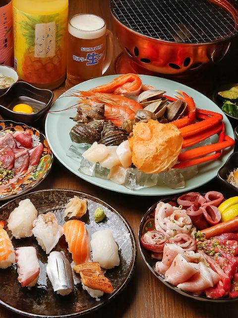 雪蟹海鮮&黑毛和牛&涮涮鍋&壽喜燒全自助 - 梅田nikusakana