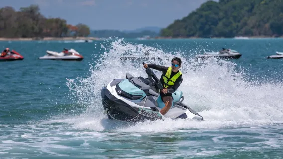 Featured tour starting at 7900 THB: Phuket Jetski Club: 9 points Jetski Tour with Lunch & Pickup