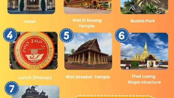 Vientiane: Cultural Tour with Buddha Park and Patuxay