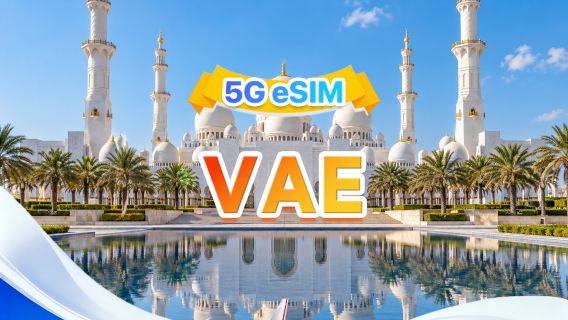 Vereinigte Arabische Emirate 5G eSIM | Zwei Netze · Unterstützt all AI & TikTok | 500 MB/Tag - Gesamtvolumen 50 GB | 1–30 Tage | 24-Stunden-Abrechnung | QR-Code