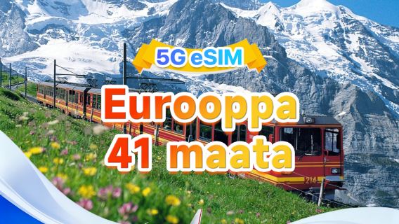 Eurooppalainen yleismaailmallinen 5G/4G eSIM | Usean verkon tuki, tukee kaikkea tekoälyä ja TikTokia | 500 Mt/päivä - 50 Gt yhteensä | 1–90 päivää | 24 tunnin laskutus | QR-koodi