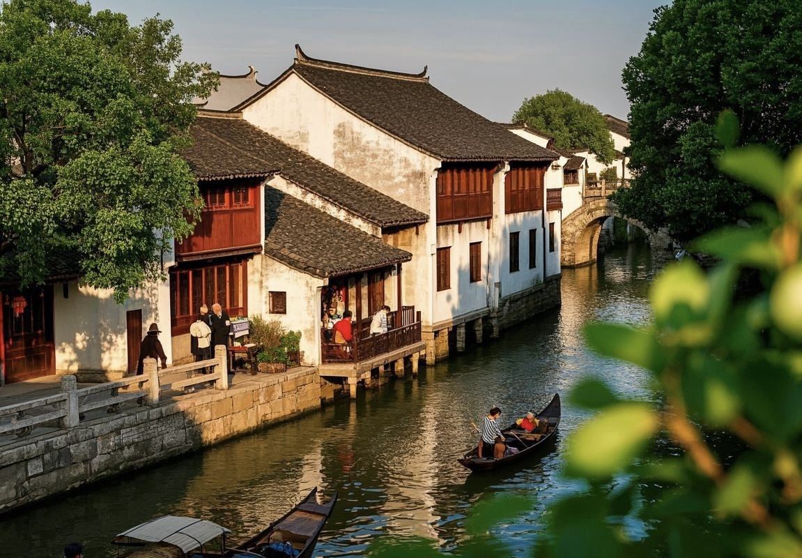 Шанхай Древнего Город Чжуцзяцзяо — дневной тур по водному городу в стиле живописи тушью