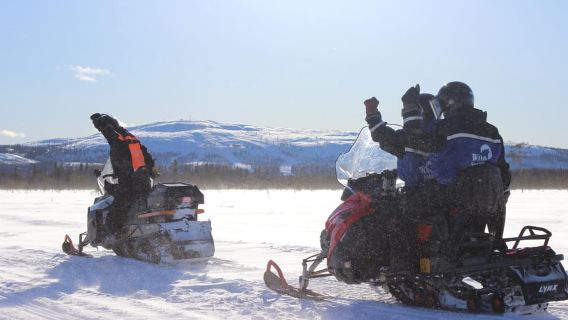 Levi: 3 Hour Snowmobile Safari Around Levi with Coffee Break