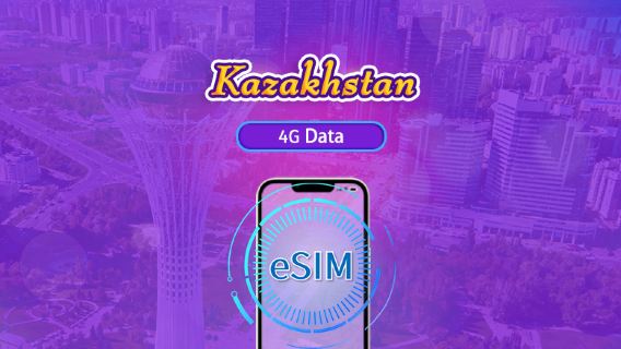 Kazakhstan | 4G eSIM | Day Pass/Total Package | 24H Billing | 1-30 days | QR code | Supports TikTok and ChatGPT