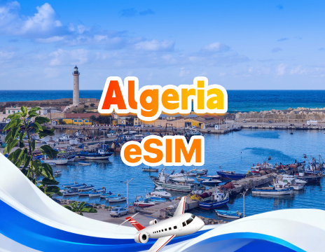 Algeria 4G eSIM | DayPass/Total Package | 500MB/day - 30GB Total | 1-30 days | 24-hour format | QR c