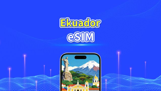 eSIM Ekuador | 4G | Paket Data Harian/Total | 1–30 hari | Penagihan 24 Jam | Kode QR