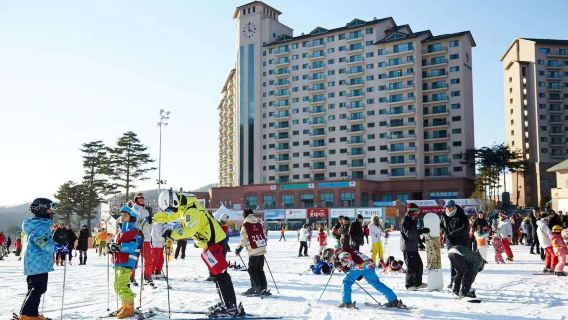 Excursión de esquí y snowboard en Oak Valley / trineo en Corea del Sur (salida desde Seúl)