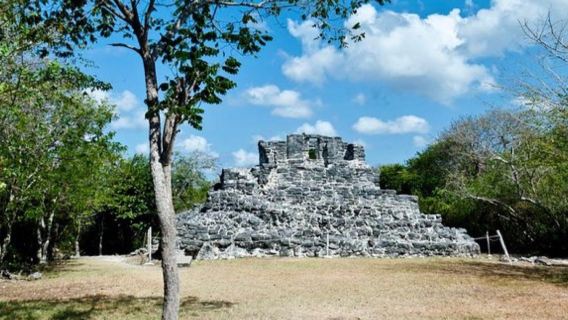 Perjalanan satu hari ke Situs Maya San Gervasio dan pantai di Cozumel, Meksiko