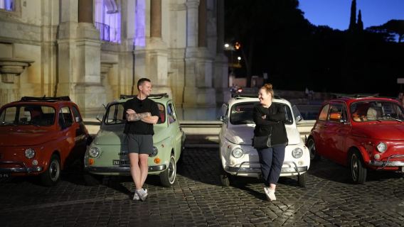 Rome: Night Fiat 500 Tour with Aperol Spritz and Photoshoot