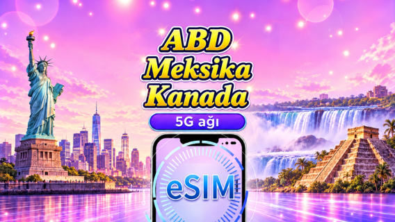Kanada & ABD | 5G/4G eSIM | Günlük Paket/Veri Paketi | Takvim Günü Faturalandırma | 1-90 Gün | QR kodu