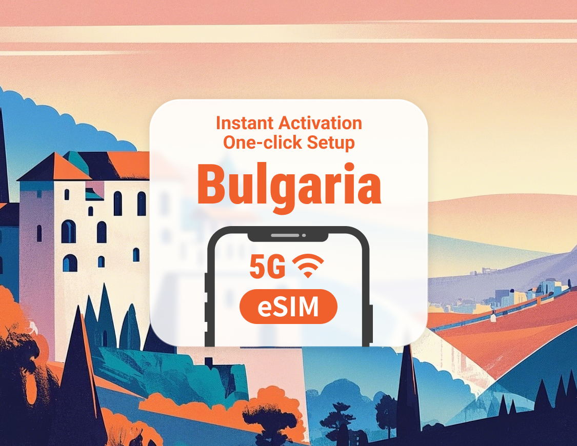 Bulgaria 5G eSIM | Beberapa Jaringan | 1–30 Hari | Kode QR Instan