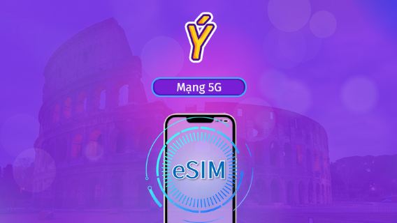 Ý | eSIM 5G/4G | Gói trọn gói | Tính phí mỗi 24 giờ | 7–30 ngày | Mã QR
