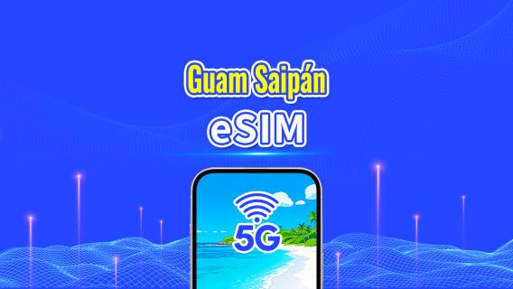 Saipan/Guam 5G/4G eSIM | Paquete diario/Paquete de datos | Facturación cada 24 horas | 1-30 días | Código QR