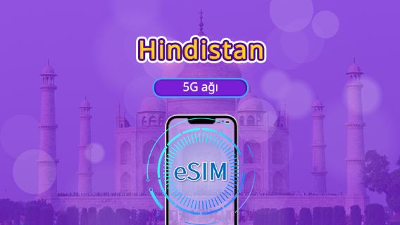 Hindistan | 5G/4G eSIM | Günlük paket / Veri paketi | Takvim gününe göre faturalama | 1-30 gün | QR kod
