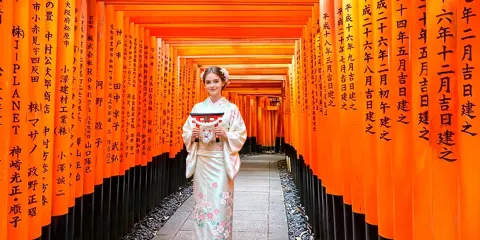 京都&嵐山&奈良一日遊丨竹林小徑+渡月橋+伏見稻荷+奈良公園