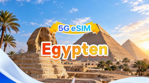 Egypten 5G eSIM | Dubbelt SIM, stöder all AI och TikTok | 500 MB/dag - 50 GB totalt | 1–30 dagar | Fakturering dygnet runt | QR-kod