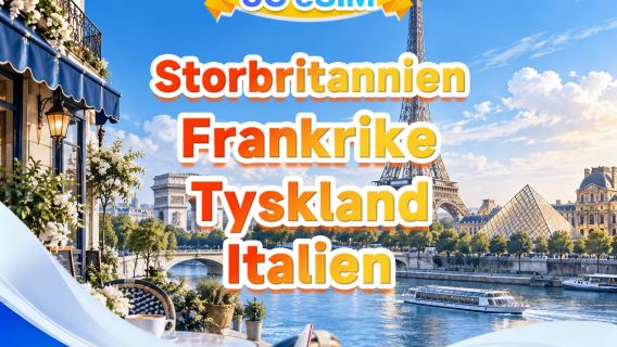 Storbritannien Frankrike Tyskland Italien 5G eSIM | Flera nätverk · Stöd för All AI & TikTok | 500 MB/dag - totalt 50 GB | 1-30 dagar | 24-timmarsdebitering | QR-kod