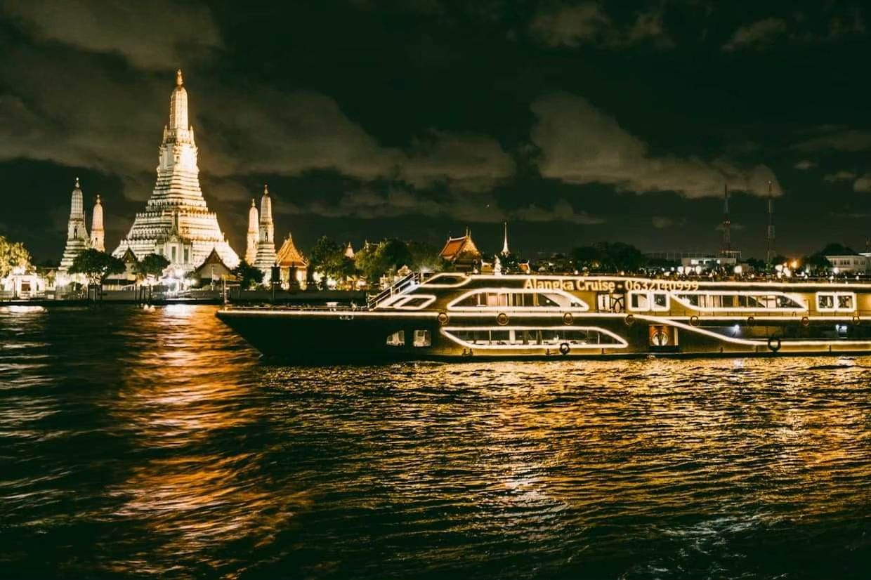 방콕 야경 투어 짜오프라야 강 알랑카 크루즈 [아이콘시암 선착장]