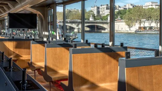 Париж Bateaux Parisiens речной круиз по Сене с услугой бронирования столика в ресторане «Сияющий ужин на Сене: французская кухня на кончике языка»