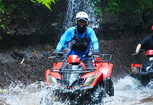 Combo Ubud ATV Quad Bike Through Barong Cave at Dadi Bali Adventure and Ayung River Rafting