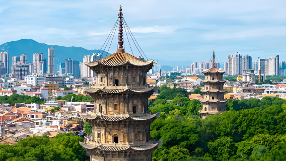 Tour de 1 día en grupo reducido en inglés Xiamen-Quanzhou: Templo Kaiyuan, Calle Oeste y aldea Xunpu