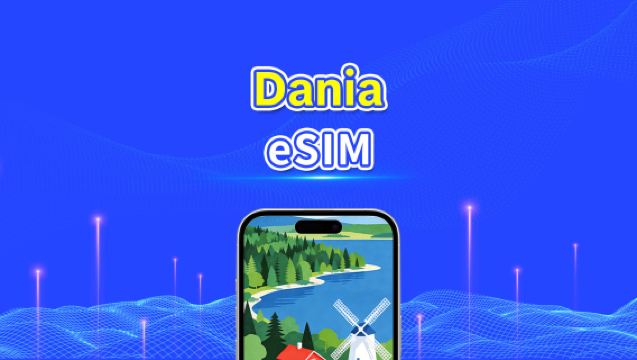 Duńska eSIM | Szybki transfer danych | 5G/4G | Pakiety dzienne/pakiety danych | 24 godziny | 1-30 dni | Kod QR