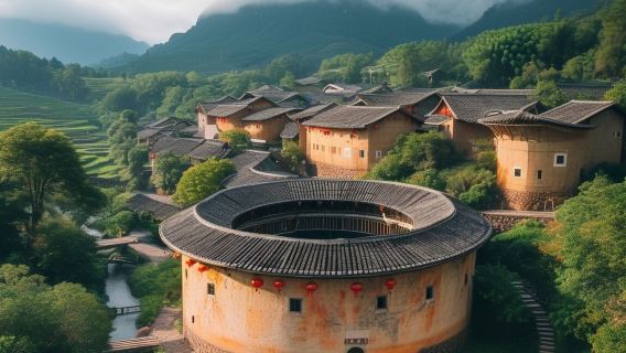 Lawatan sehari Yunshuiyao + Tulou Yongding dengan pengangkutan Xiamen termasuk makan percuma naik bangunan [Pakej berkumpulan 2-8 orang hiburan tulen]