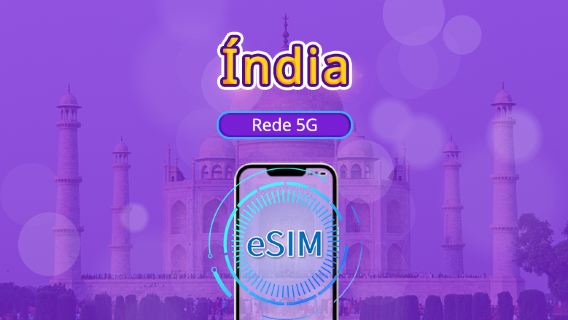Índia | eSIM 5G/4G | Pacote diário/pacote de dados | Cobrança por dia natural | 1-30 dias | Código QR