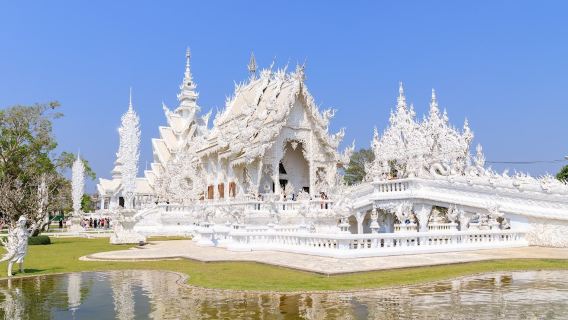 Chiang Mai Wat Rong Khun - White Temple + Chiang Rai Rong Suea Ten Temple 1-day tour [Temple Wonders|Admission Ticket + Lunch + Hotel Transfer