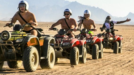 Hurghada: Guided Desert Safari + ATV, Buggy Car & Camel Ride + Dinner + Transfer