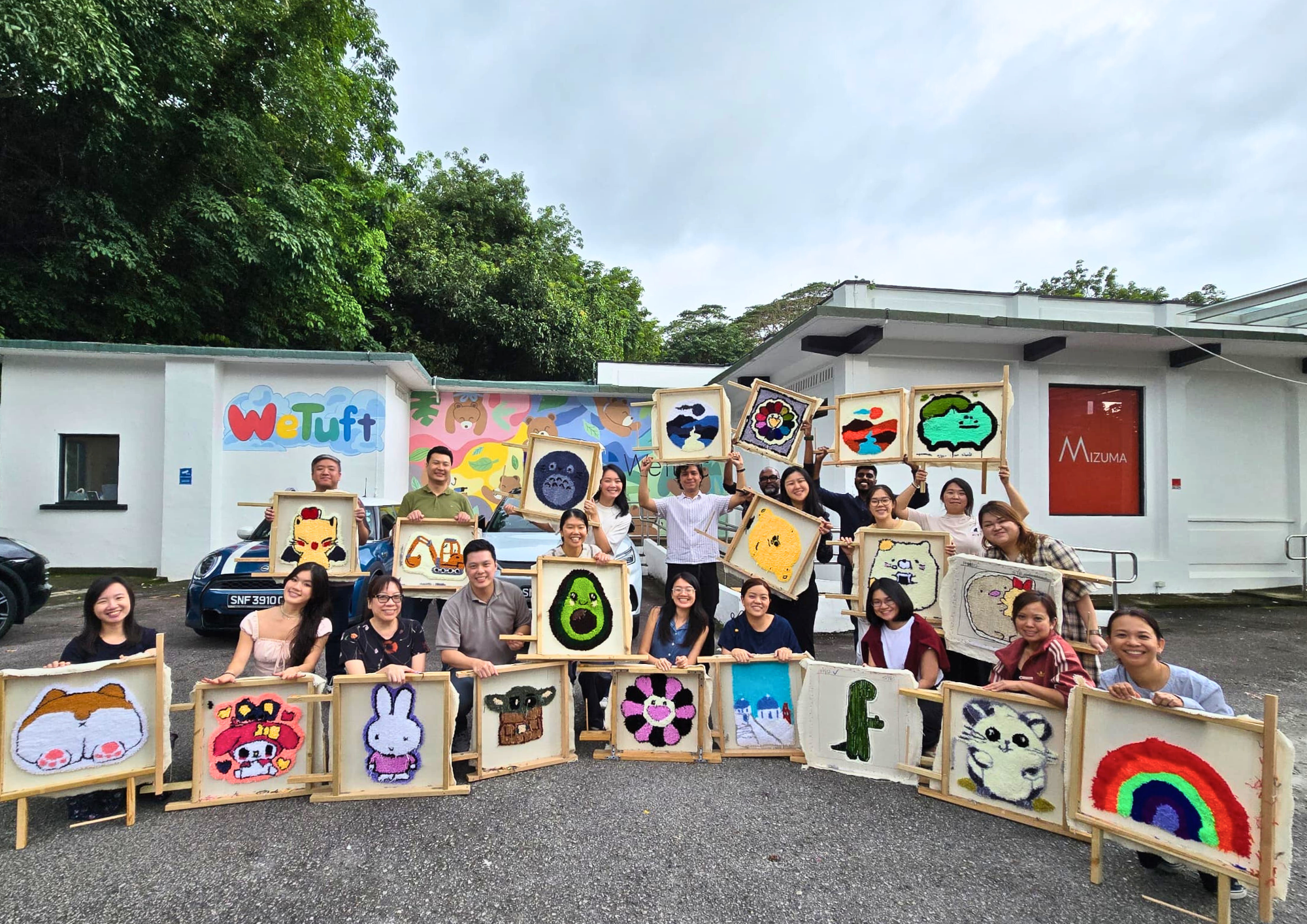 Esperienza di laboratorio di tessitura di tappeti WeTuft a Singapore