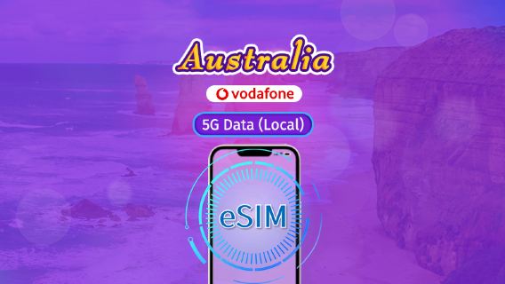 Australia Vodafone eSIM | 5G Support & Optimized for Tiktok & ChatGPT | Includes Unlimited Calls & SMS | Total Package | 28 Days | QR Code