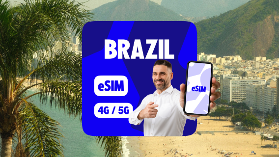 Piani dati Brasile eSIM 4G/5G | 500MB/giorno-5GB/giorno | Calcolo ogni 24H | 1-365 giorni