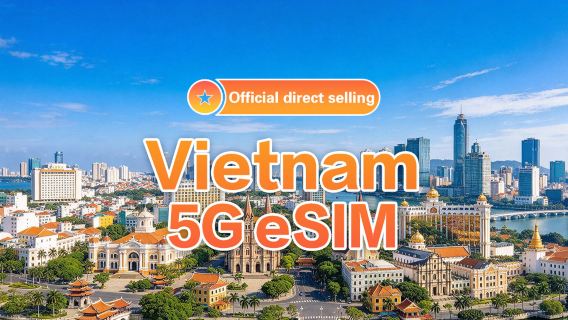 [เวียดนาม] 5G | eSIM | ใช้งานได้ 1-10 วัน | สมัครและใช้งาน | รองรับฮอตสปอต | รหัส QR