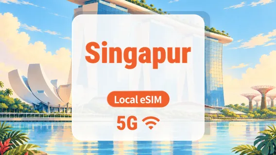Singapur 5G eSIM | Lokale IP • KI-Apps & TikTok | 300GB · 30 Tage | QR-Code
